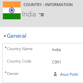 Enable Image for an Entity - Country Record - India